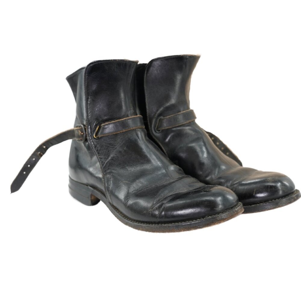 Black Leather Ankle Boots